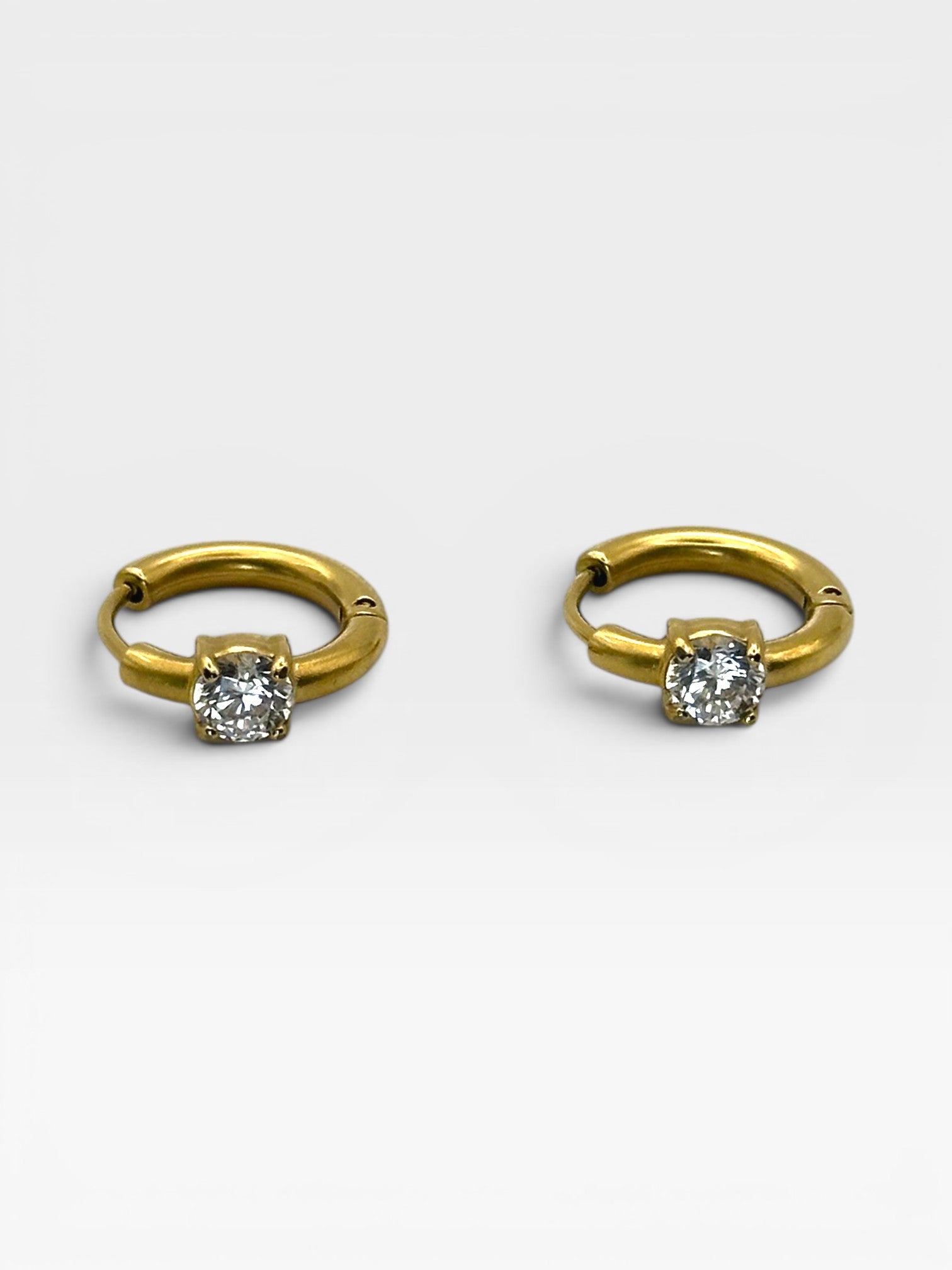Brincos de Argola com Zircónia